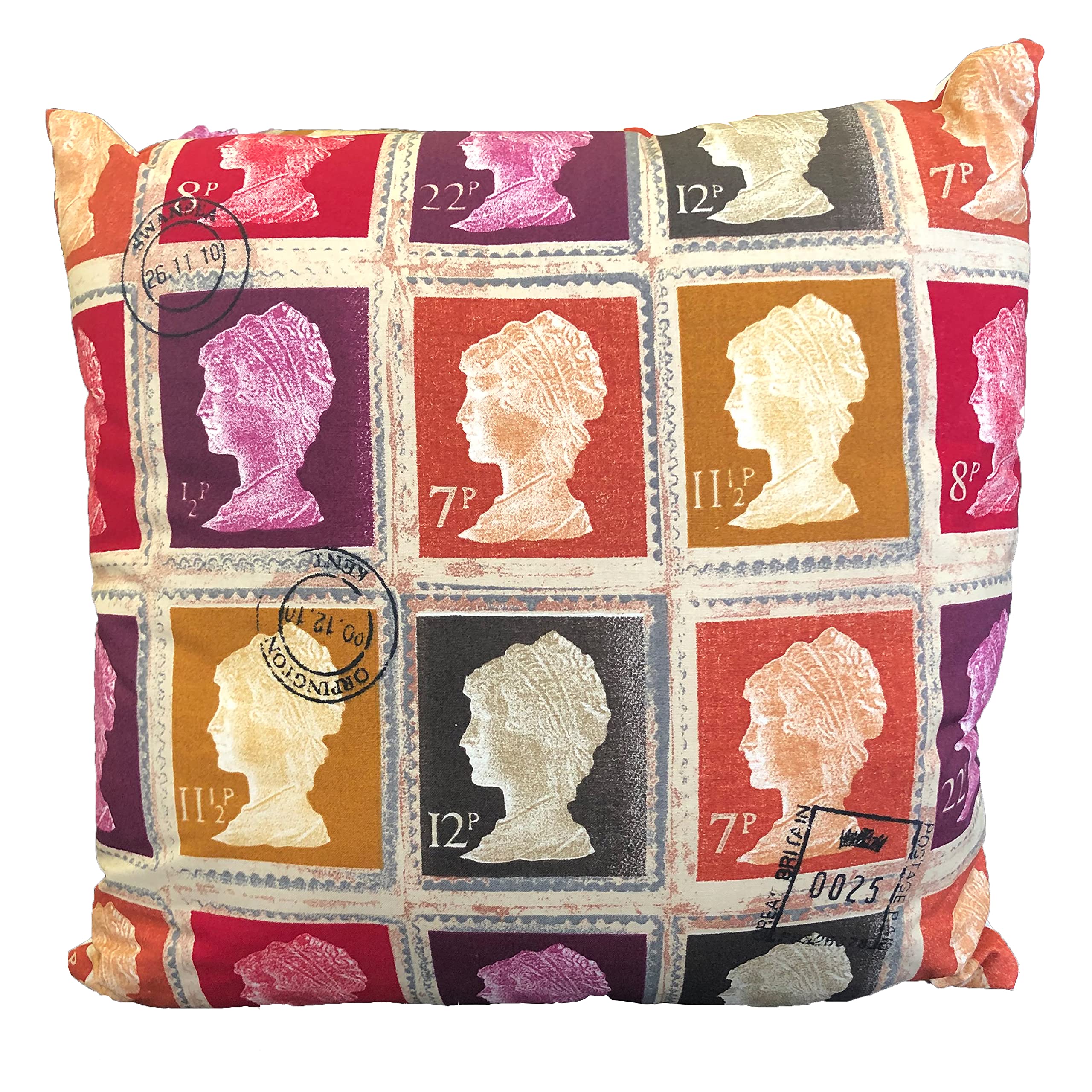 NanaV First Class British Stamp Cushions Set of 2