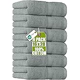 Utopia Towels 6 Pack Premium Hand Towels Set, 16 by 28 inches, 100% Ring Spun Cotton, Ultra Soft and Highly Absorbent 600GSM Towels for Bathroom, Gym, Shower, Hotel, and Spa, Cool Grey