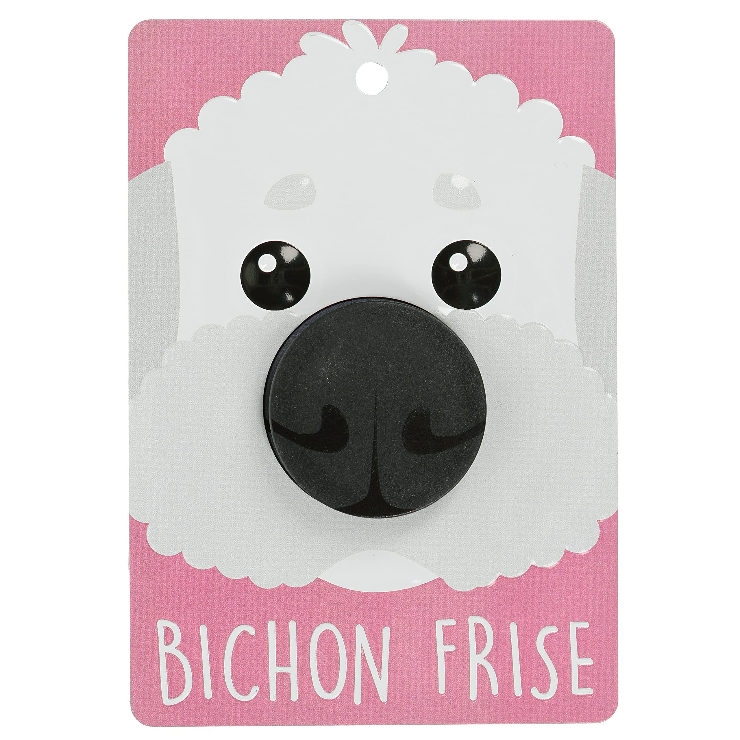 Pooch Pals Bichon Frise Dog Lead Holder Wall Mounted Plaque Pop-Out Hook Hanger