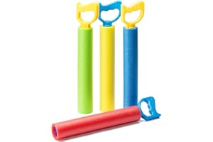 GROBRO7 4Pcs Foam Water Guns Soakers Water Blaster Squirt Toy Shooter with Easy Pull Handle Beach Water Fighting Games Swimmi