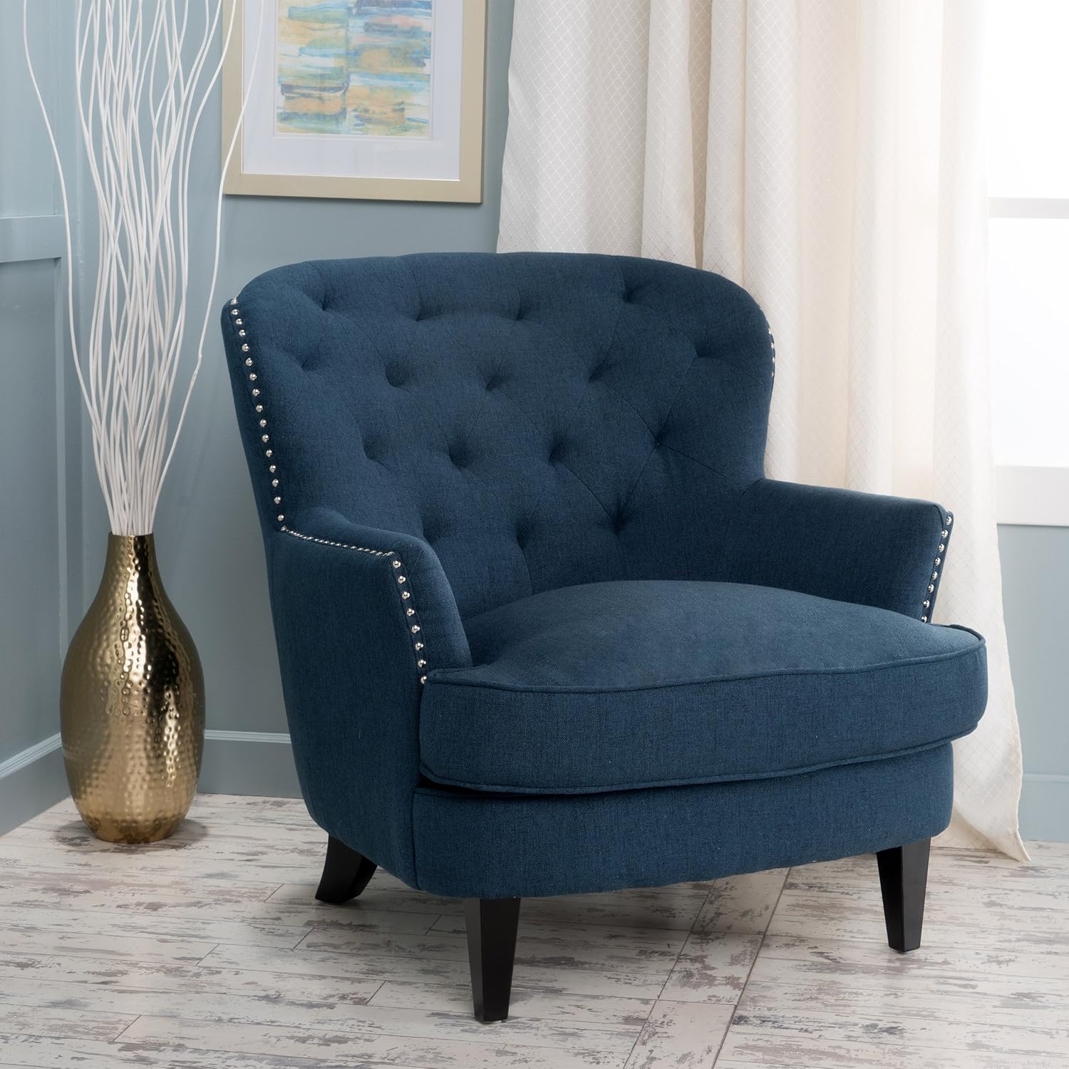 Best navy blue accent chair