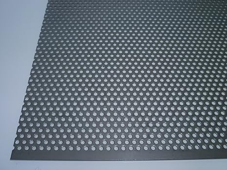 B&T Metall Loch-Blech 30x30cm | Blech-Zuschnitt 1,0mm stark, Rund-Lochung Ø 3mm versetzt RV 3-5 | Edelstahl-Blech nach Maß, V