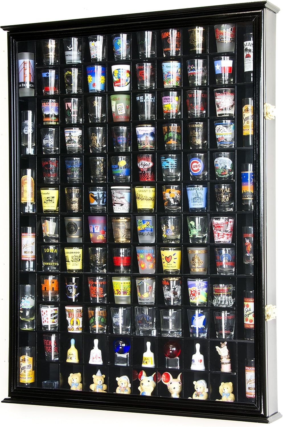 O Scale Train Display Case Cabinet Wall Rack W/UV Protection- Lockable -Cherry