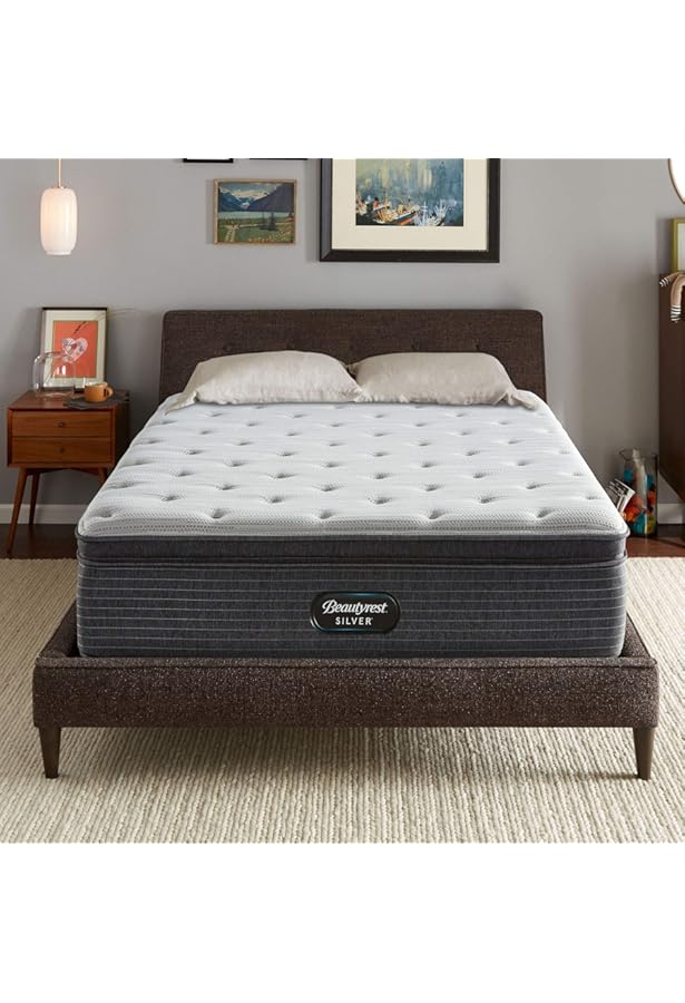 Beautyrest Silver BRS900 13 Inch Plush Euro Top Mattress, Queen