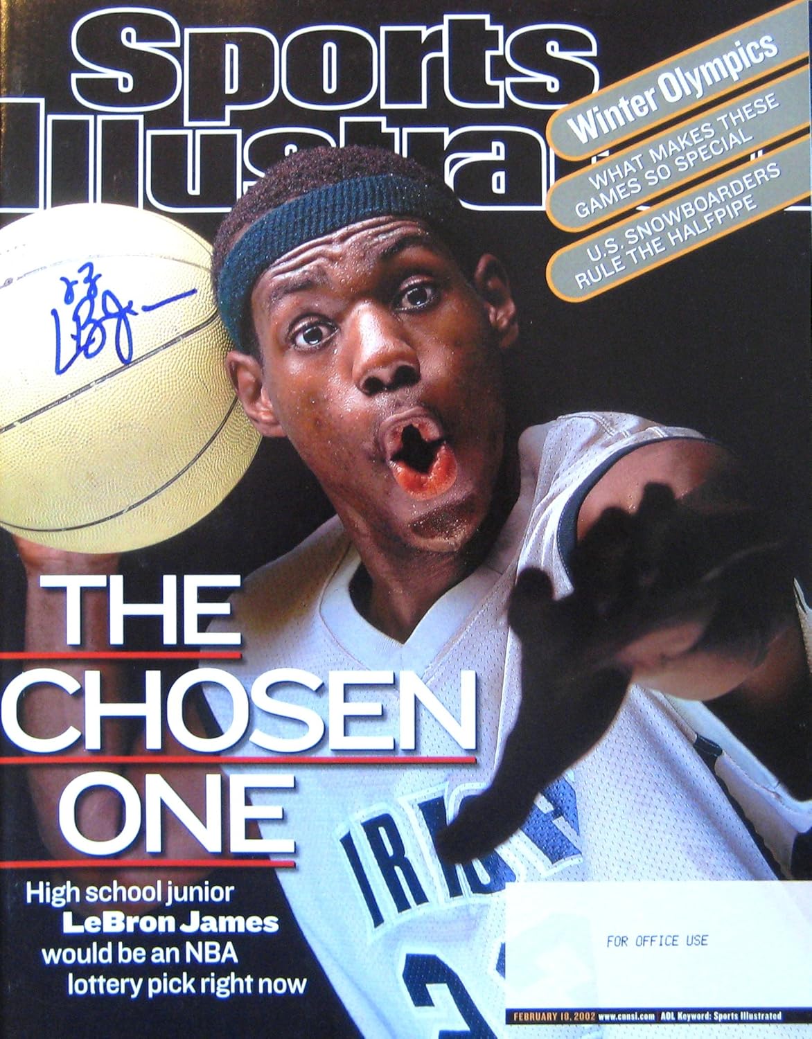 lebron james high school autograph