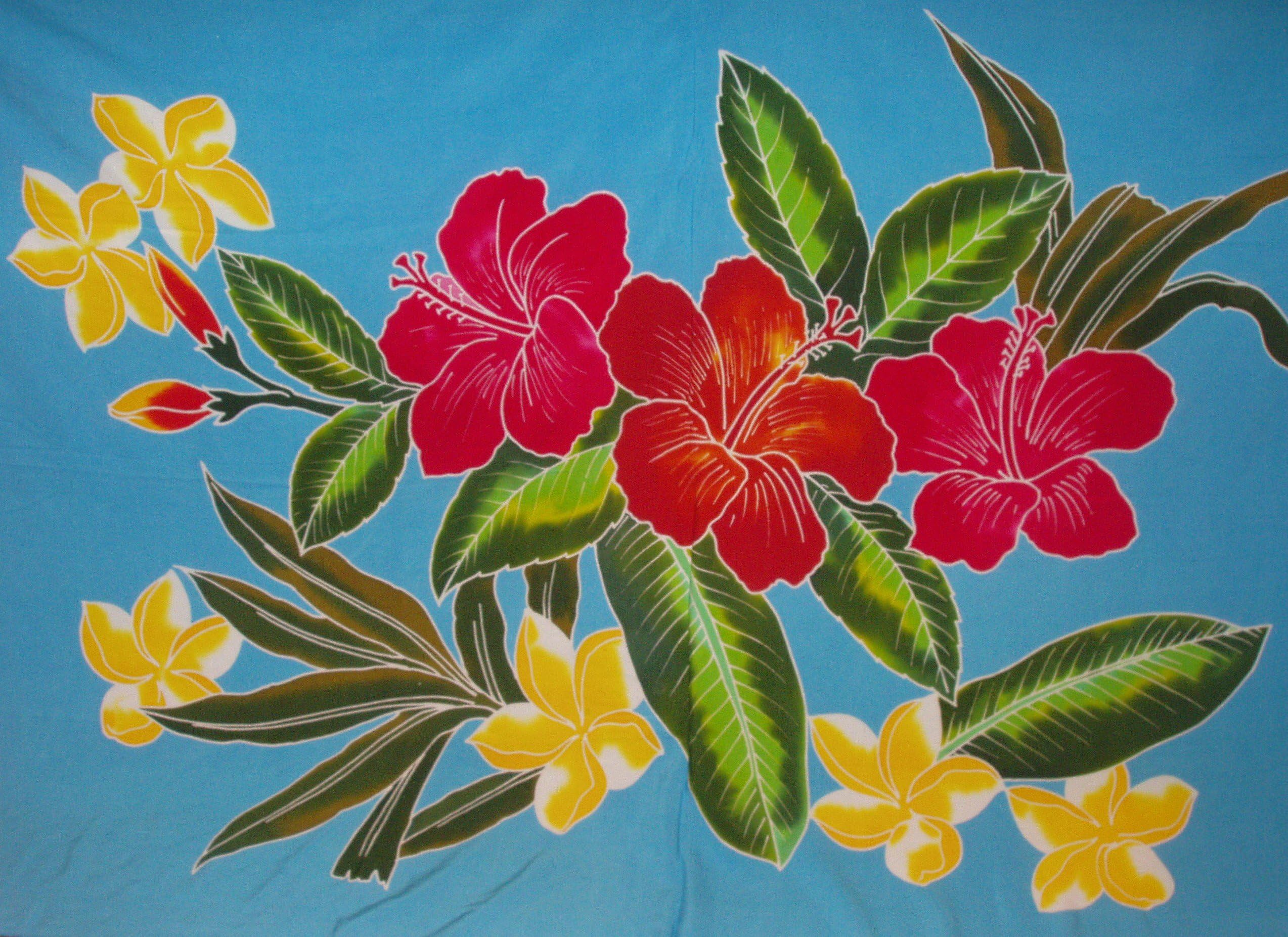 Sarong Wrap - Ornate Batik Hand Painted Island Pareo Cover Up