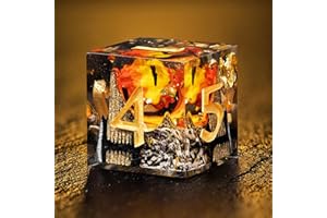 Fantasy RPG Dice Set – 7-Piece Custom Polyhedral Resin Dice with 3D Miniatures | Unique Themed Sets for Dungeons & Dragons, DND, TTRPG | Collectible Gift Dice by DiceBell (Evil Eye Dice Set)