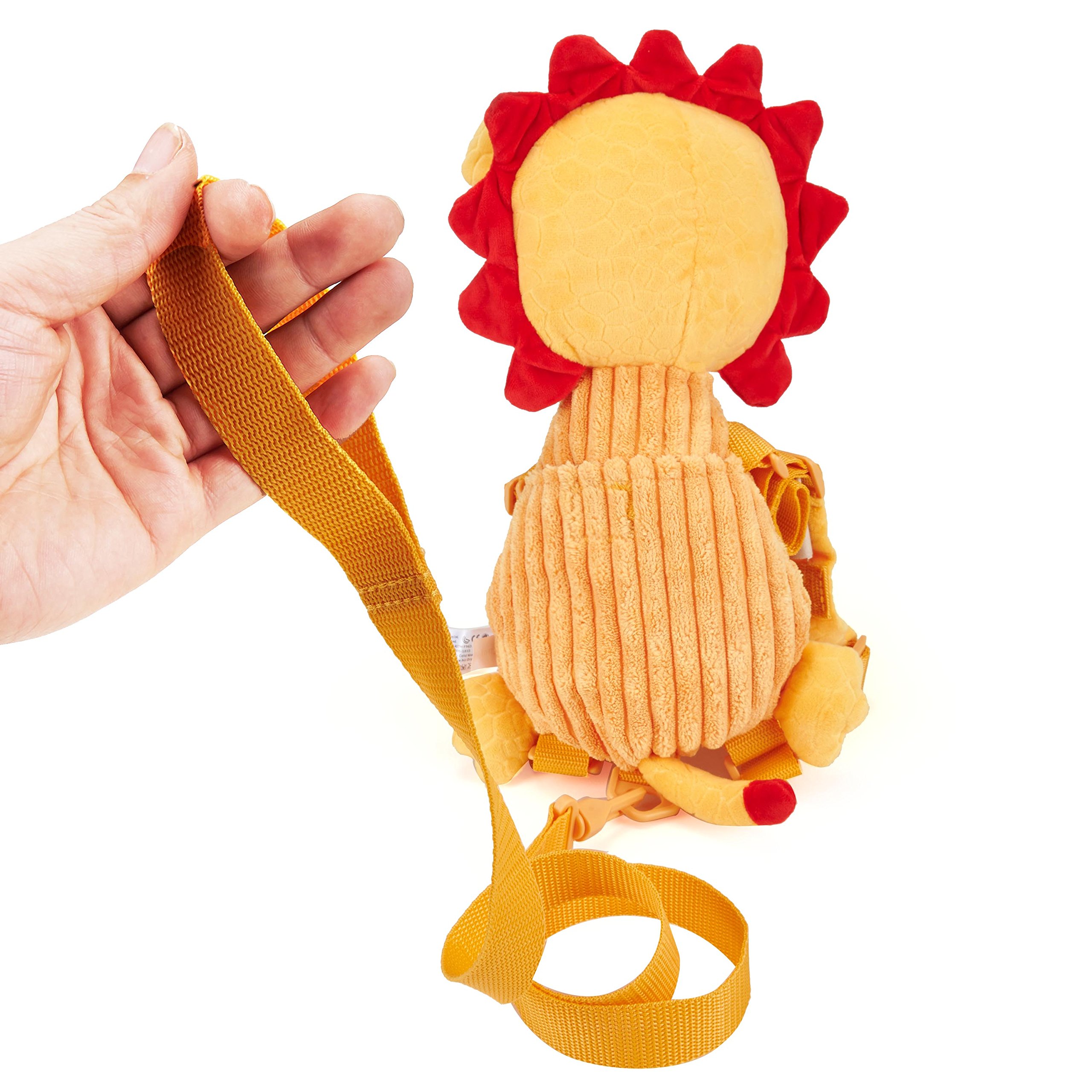 Kids Soft Plush 2 in 1 Harness Safety Toddler Backpack with Leash for Walking Cute Baby Small Stuffed Animal Doll Toy Yellow Lion