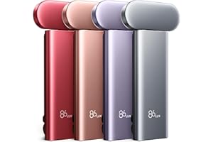 86lux Book Light, Reading Light for Book in Bed, USB Rechargeable LED Night Light with 3 Colors & Limitless Dimming, Aluminum Alloy Bookmark Light for Book Lovers,Technology Black