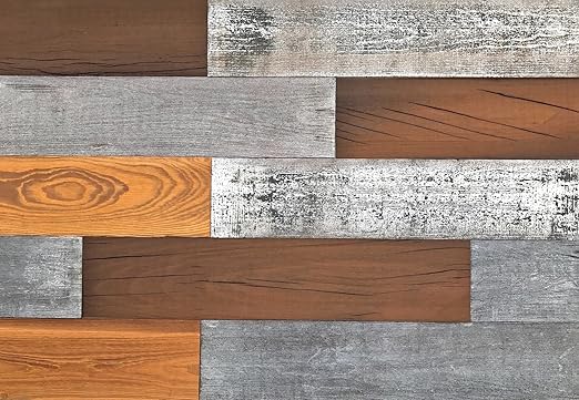 Amazon Com Holeywood Smart Paneling 3d Barn Wood Design 5 Diy