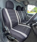 BAAZ Universal Van Seat Covers 2+1 3D Stripe Black Grey Front Driver Passenger