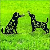 TIGGSY Dog Metal Decorative Garden Stakes Labrador Dog Gifts for Women/Men Animal Silhouette Statues for Yard Art, Outside, Patio, Outdoor Decor, Garden Decorations, Lawn Ornaments