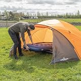 Milestone Camping Inflatable Flocked Single Airbed 191x73x22cm view 3