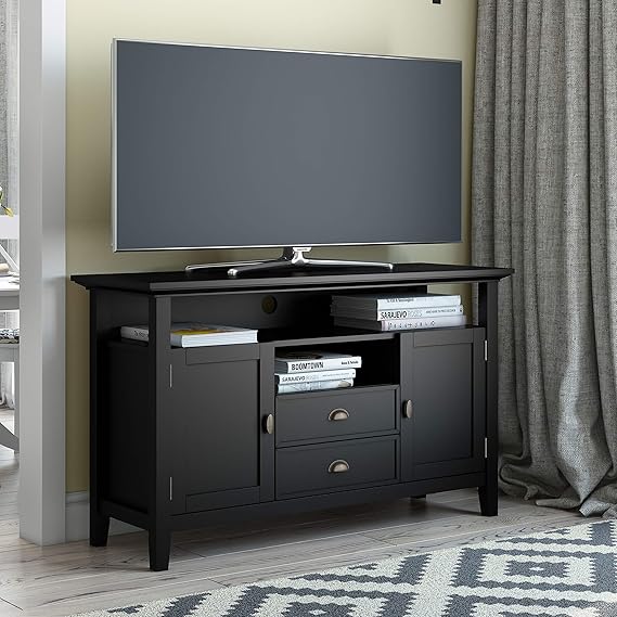 Simpli Home Redmond SOLID WOOD Universal Tall TV Media