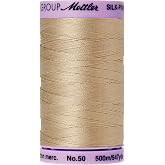 Mettler Silk-Finish Solid Cotton Thread, 547 yd/500m, Straw