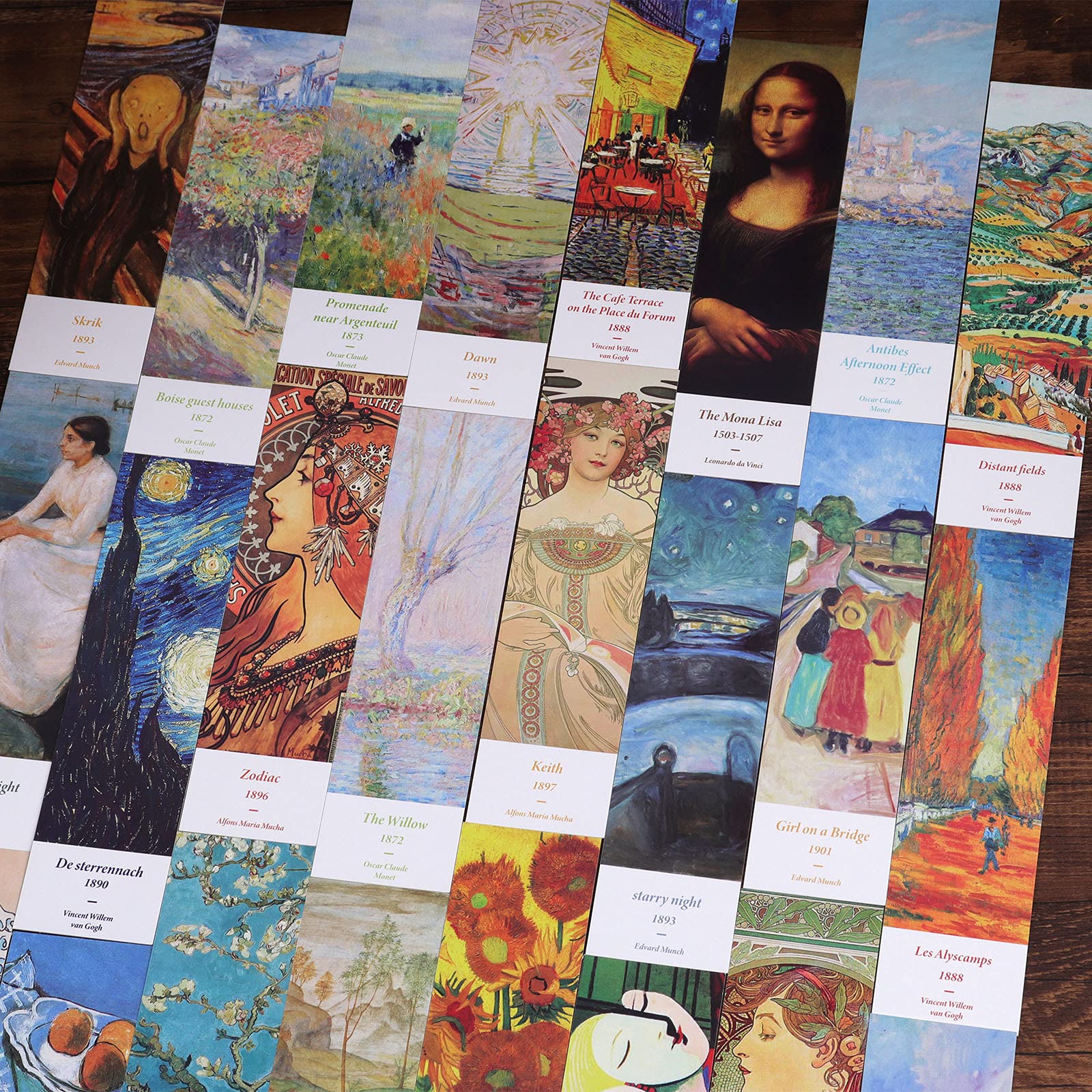 Lychii Vintage Style Bookmarks Pack - 30 Pcs Vintage Art Style Oil Painting Pattern Paper Bookmarks