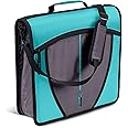 Case-it The Mighty Zip Tab Zipper Binder - 3 Inch O-Rings - 5 Color Tab Expanding File Folder - Multiple Pockets - 600 Page Capacity - Includes Shoulder Strap - D-146-SMT