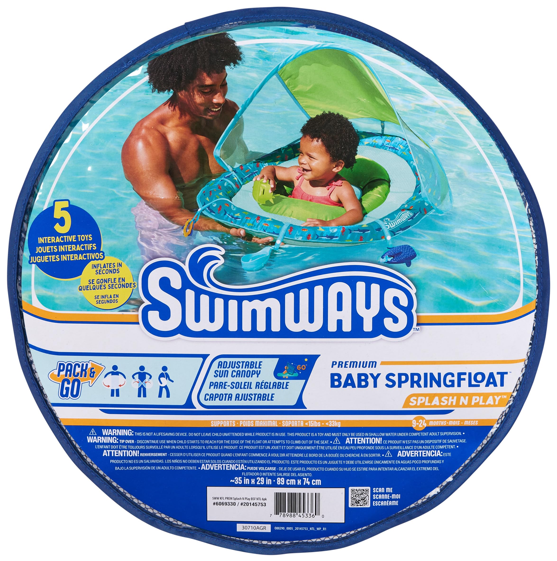 SwimWays Baby Spring Float Splash N Play
