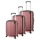 TravelCross Chicago Luggage 3 Piece Lightweight Spinner Set - Red
