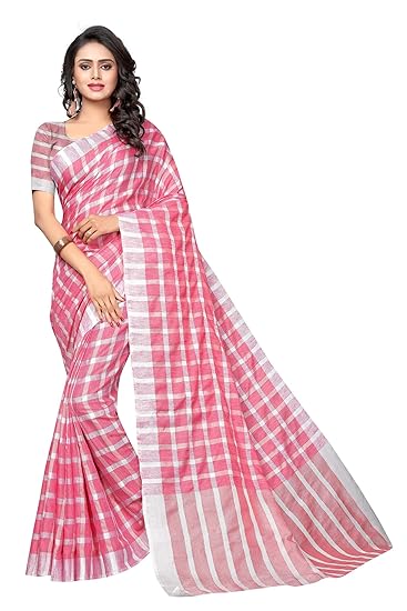 Womens Linen Mysore silk Saree With Blouse Piece (linenEqualVariation)