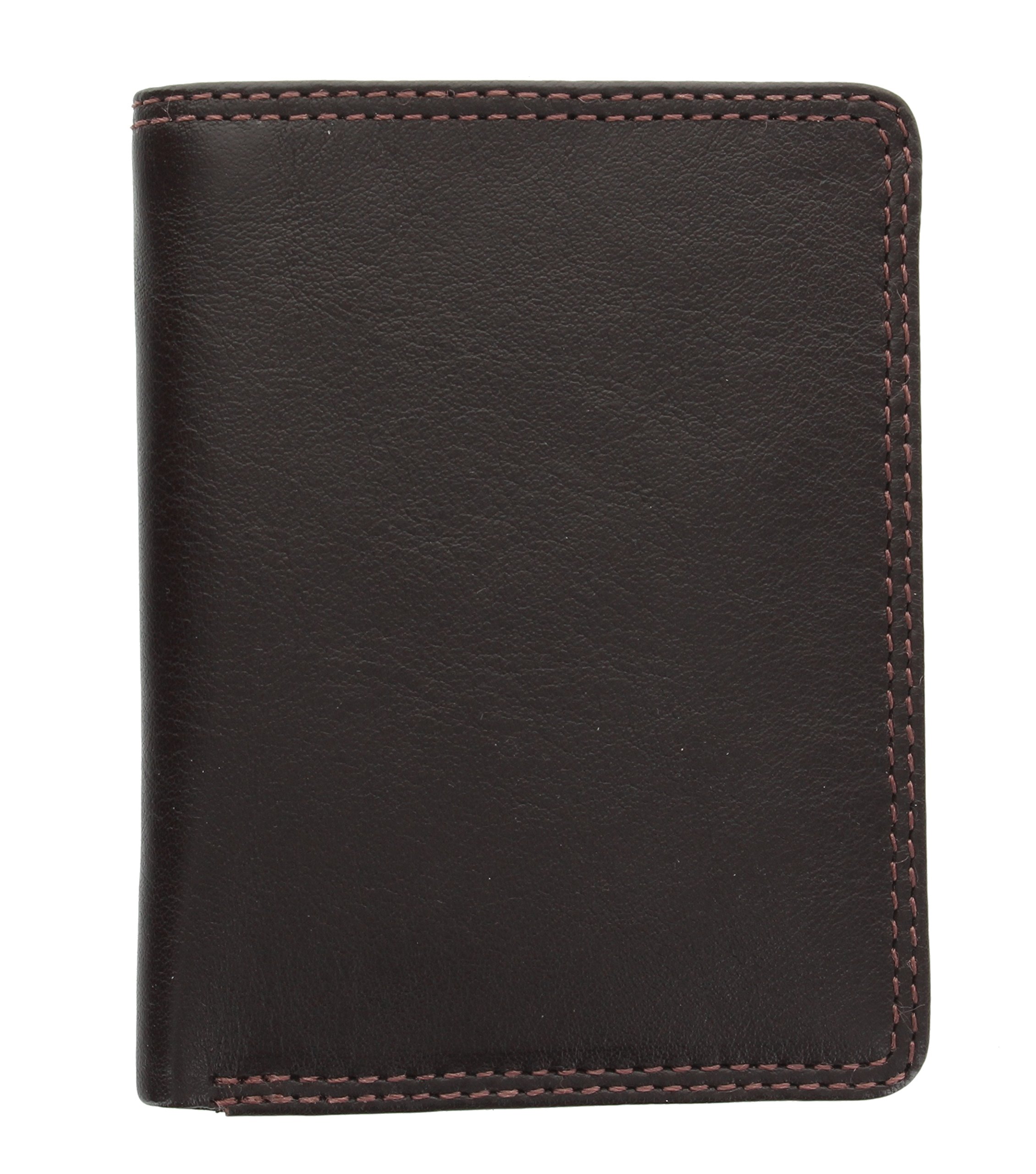VISCONTI Heritage Collection Harley Compact Bi-Fold Leather Wallet RFID Blocking HT6 Chocolate
