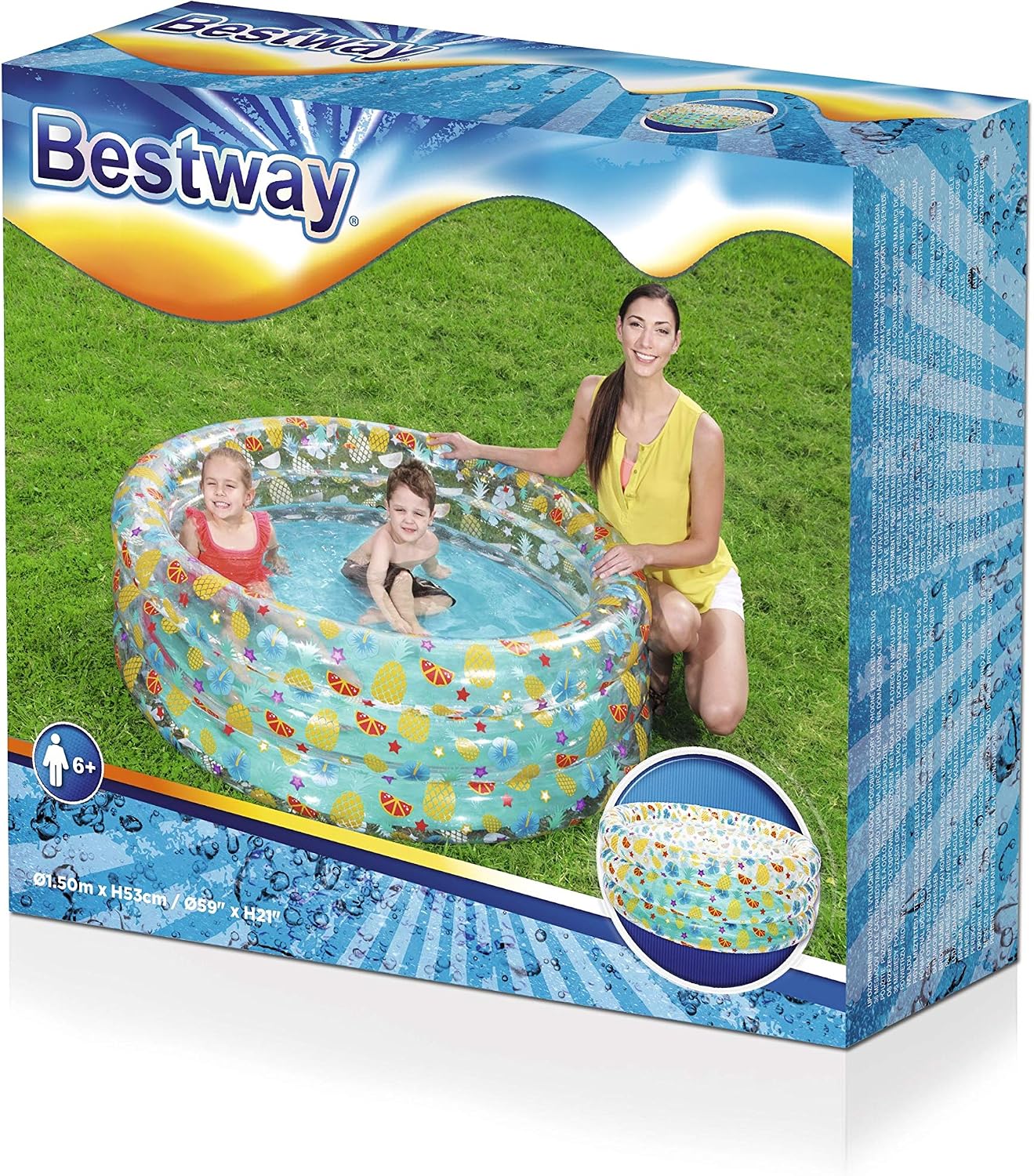 Bestway Planschbecken Sea Life, 150 x 53 cm, mehrfarbig, Multicolor - Image 4