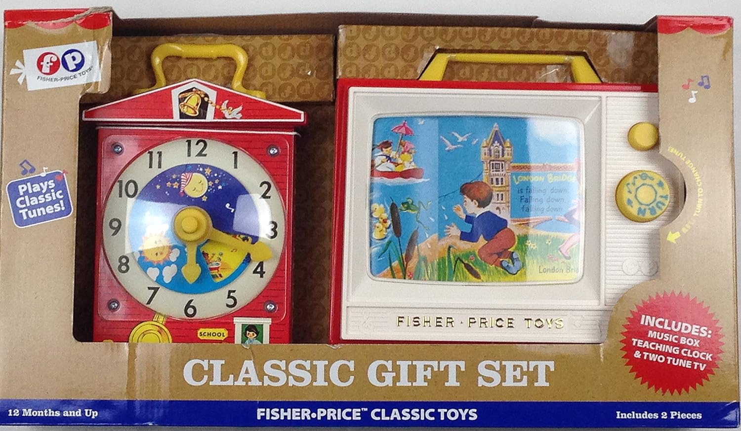 fisher price music box teaching clock