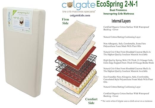colgate crib mattress 2 in 1