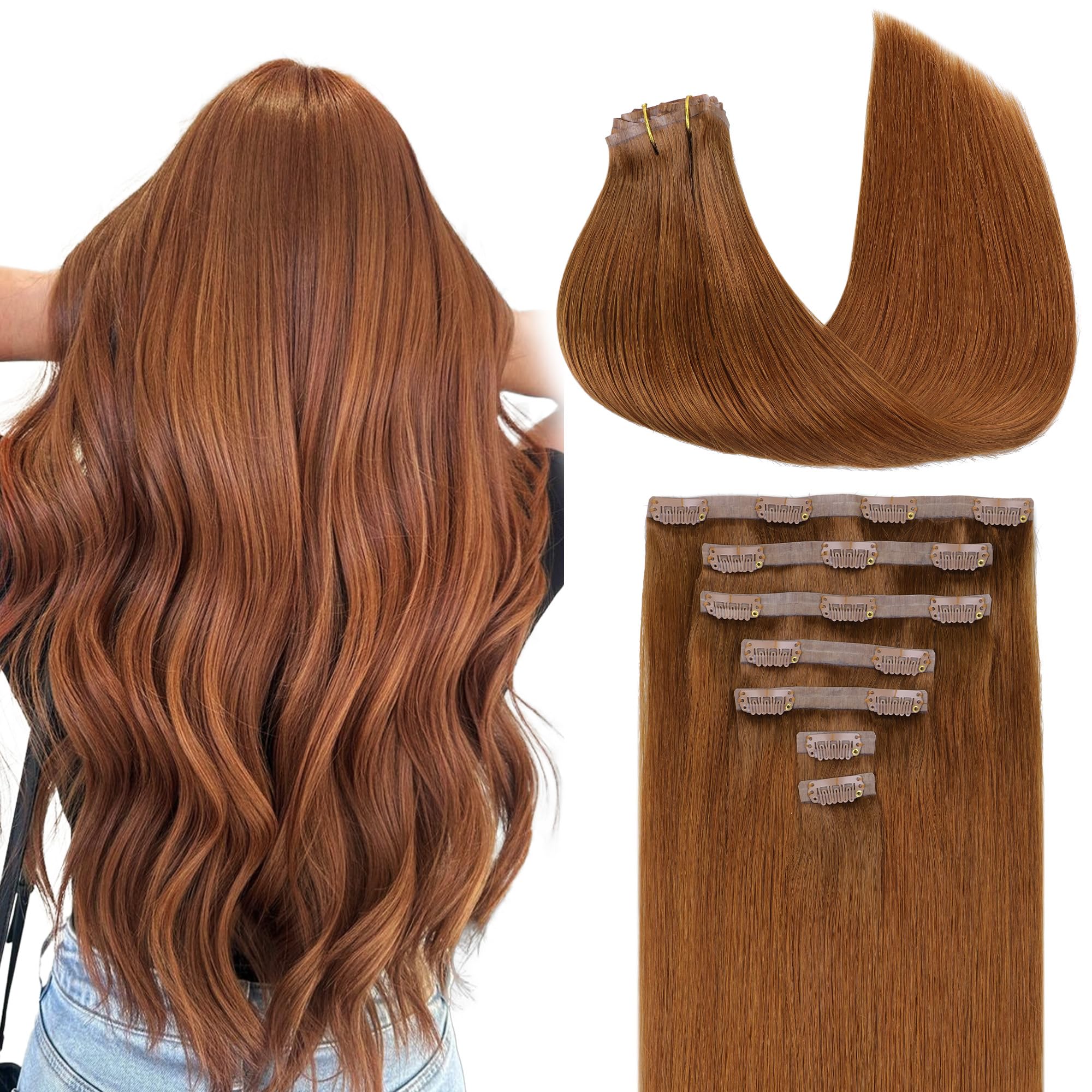 GOO GOO Clip in Hair Extensions Real Human