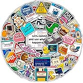 100Pcs Programming Stickers for Laptop, Water Bottles - Coding, Developer, Geeky Stickers Vinyl - Gifts for Computer Programmers, for Coders - Programming Party Supplies