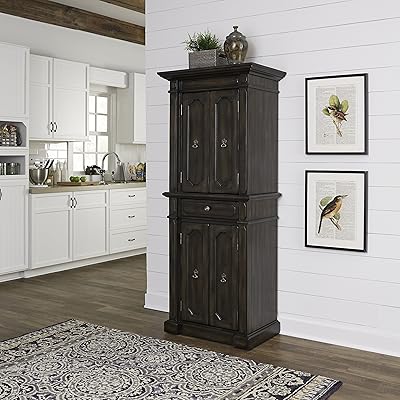 Home Styles Hacienda Pantry for Kitchen or Dining Room Storage