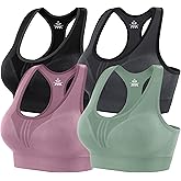 Heathyoga High Impact Sports Bras for Women High Support Padded Sports Bra Workout Bras for Women Racerback Bra for Yoga