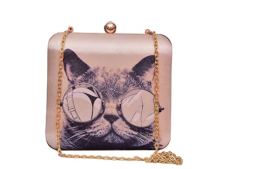 sugarcrush Womens Cotton Box Clutch with Detachable Sling (Multicolour)