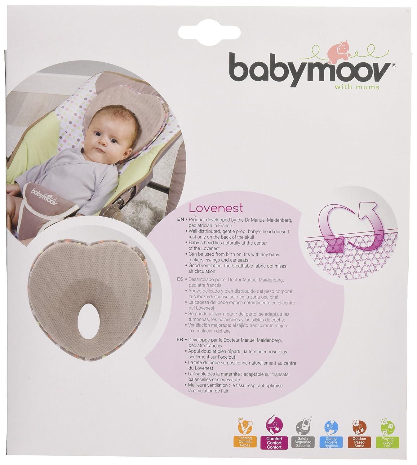 Amazon.com: Babymoov – lovenest- flat-head almohada, color ...