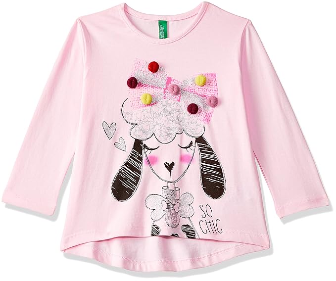 Baby Girls Solid Regular Fit T-Shirt