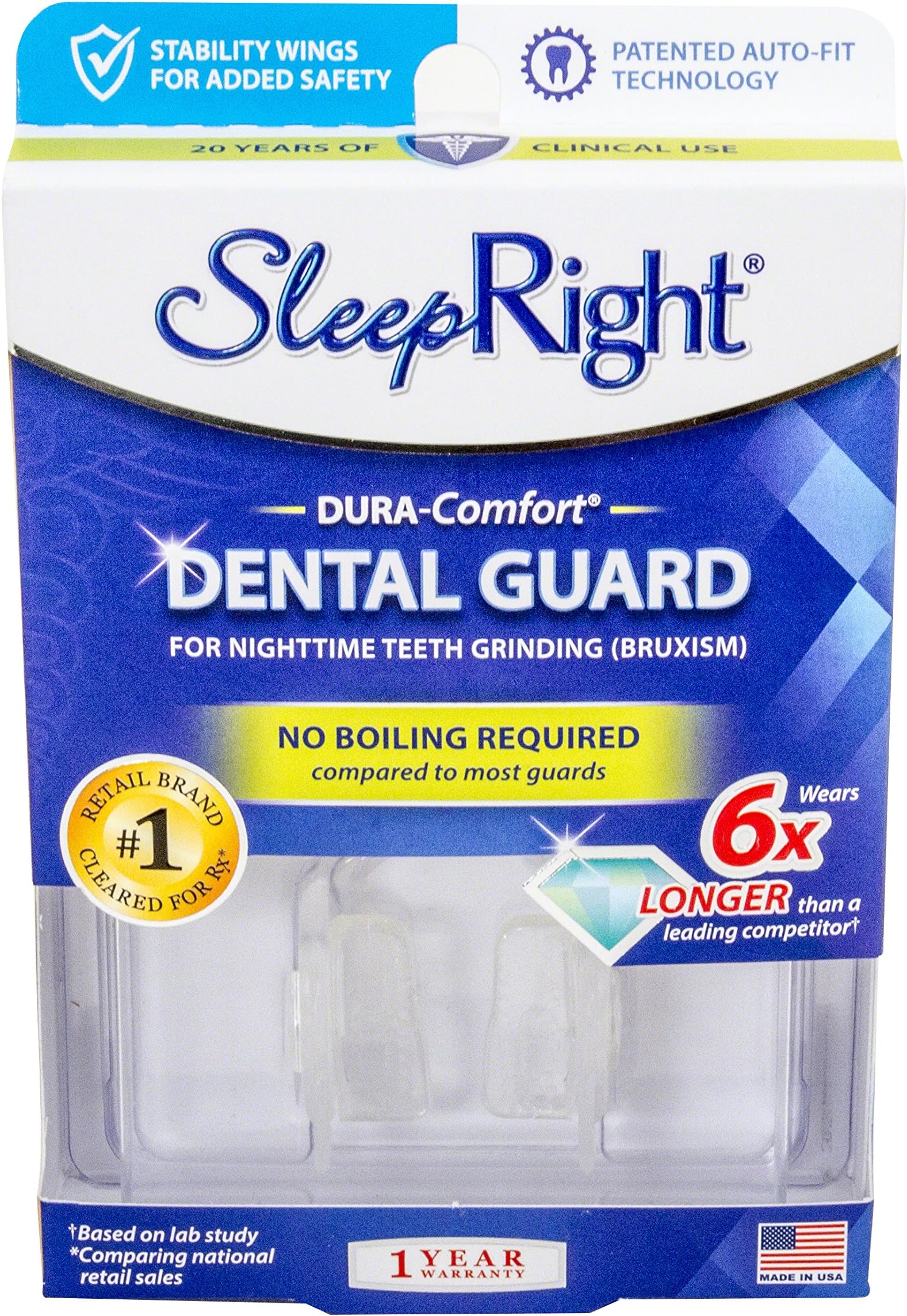 SleepRight Dura-Comfort Dental Guard – Mouth Guard To Prevent Teeth Grinding