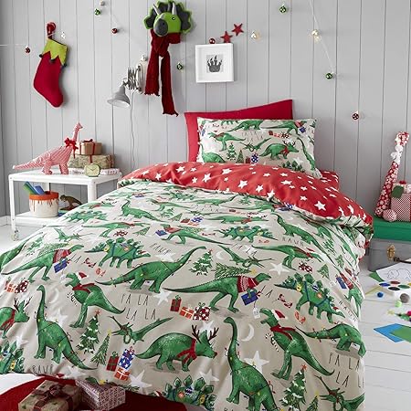 christmas dinosaur bedding