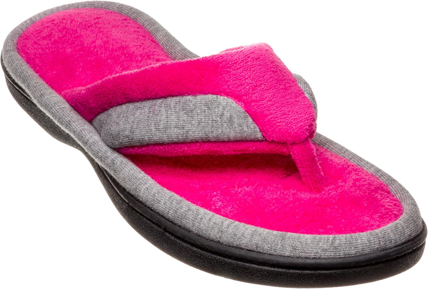 isotoner Women's Microterry Jersey Michelle Thong Slipper