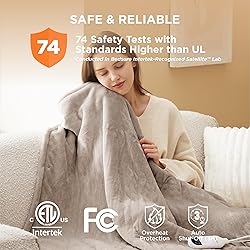 Bedsure Heated Blanket Throw Blanket - Fast Heating