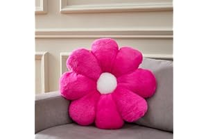 Ailive 17.7In Cute Deep Pink Daisy Flower Shaped Kids Throw Pillow Flower Throw Pillow Floor Pillow Cushion Sunflower Pillow Decorative Pillow for Kids Teens Tweens Girls.