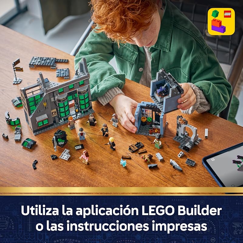 Harry Potter Tiendas Mágicas del Callejón Knockturn de Juguete - Kit de Maquetas con 8 Minifiguras y Figura de Animal Patronus Coleccionable - Regalo para Niñas y Niños de 8+ Años - 76471 — foto 8 de 8
