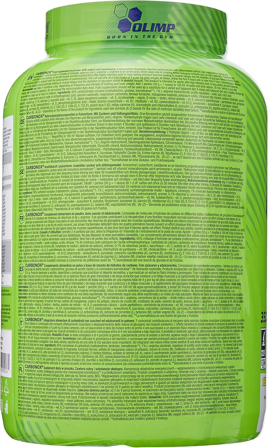 Olimp Sport Nutrition Carbonox Grapefruit Flavour (3500 g), Green, 3500g - Image 3
