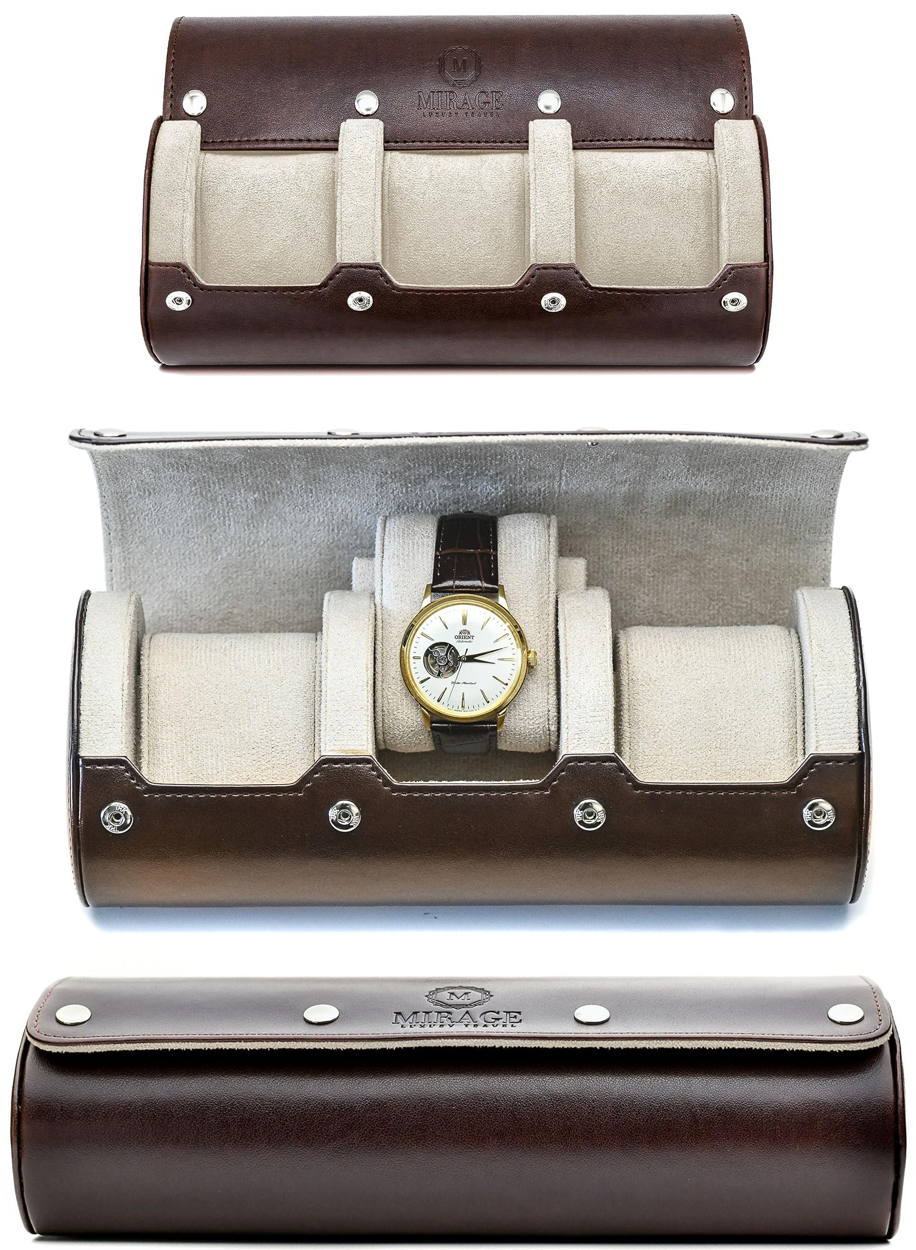 Watch Case for Men - Watch Roll Travel Case - Storage Organizer and Display - Mirage Watch Roll Case…