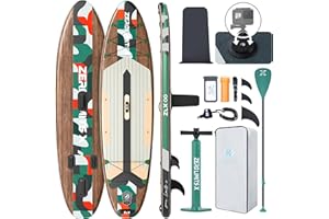 ZLX Inflatable Stand Up Paddle Board, 10'6" SUP Non-Slip Stable Deck Pad, Unique Center Fin, Premium Accessories, Portable Paddleboard for Adults, Beginners, All Skill Levels