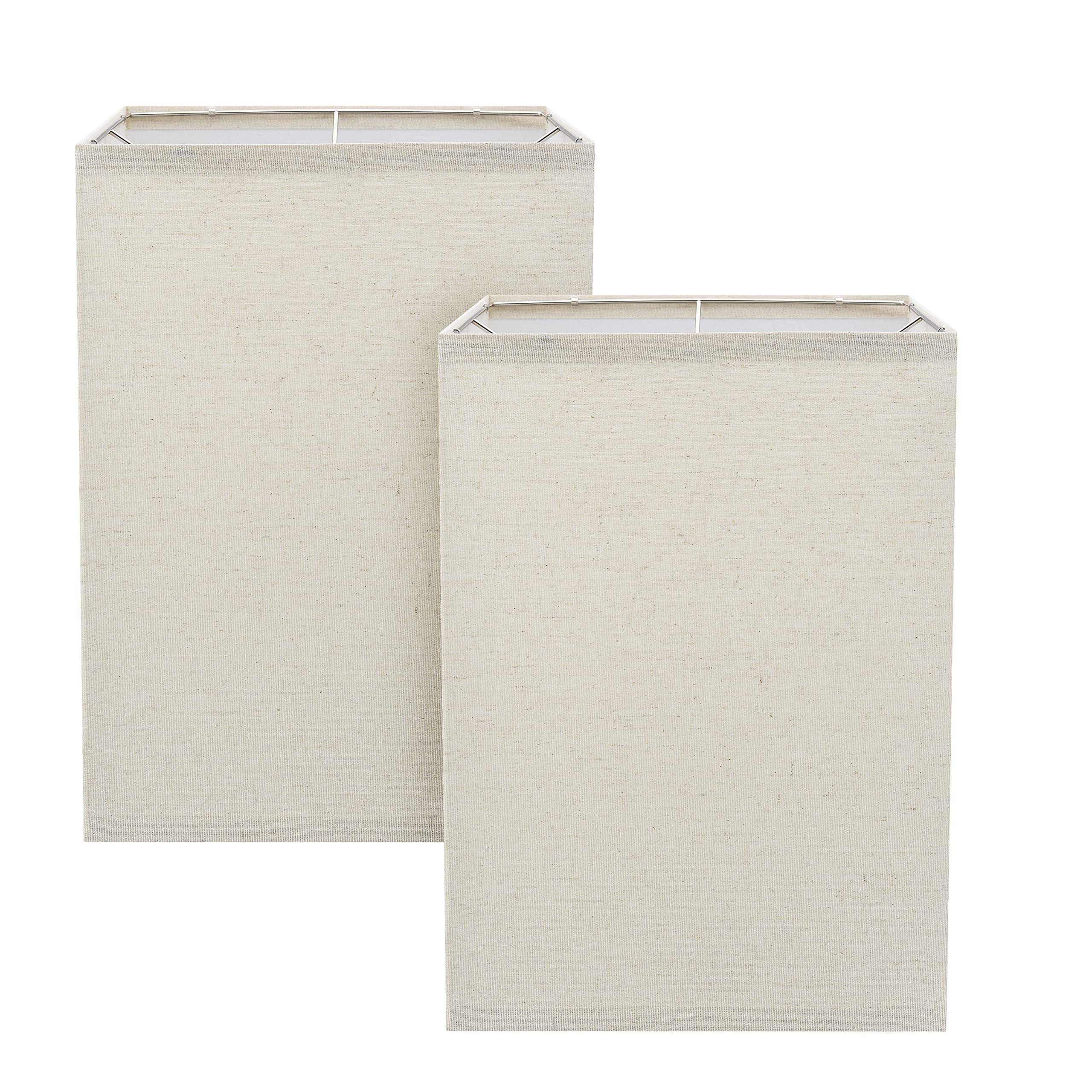 Photo 1 of *Missing Parts*
Aspen Creative 38701-2, Square Collapsible Spider Lamp Shade, Oatmeal, 10+10" Top x 10+10" Bottom x 14 1/4" Height, Set of 2