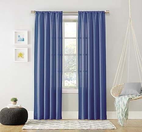 No 918 Marley Semi Sheer Rod Pocket Curtain Panel 40 X 63