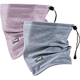 MCTi Neck Gaiter Warmer Winter Fleece Scarves Beanie Hat for Skiing Cycling Elastic Closure