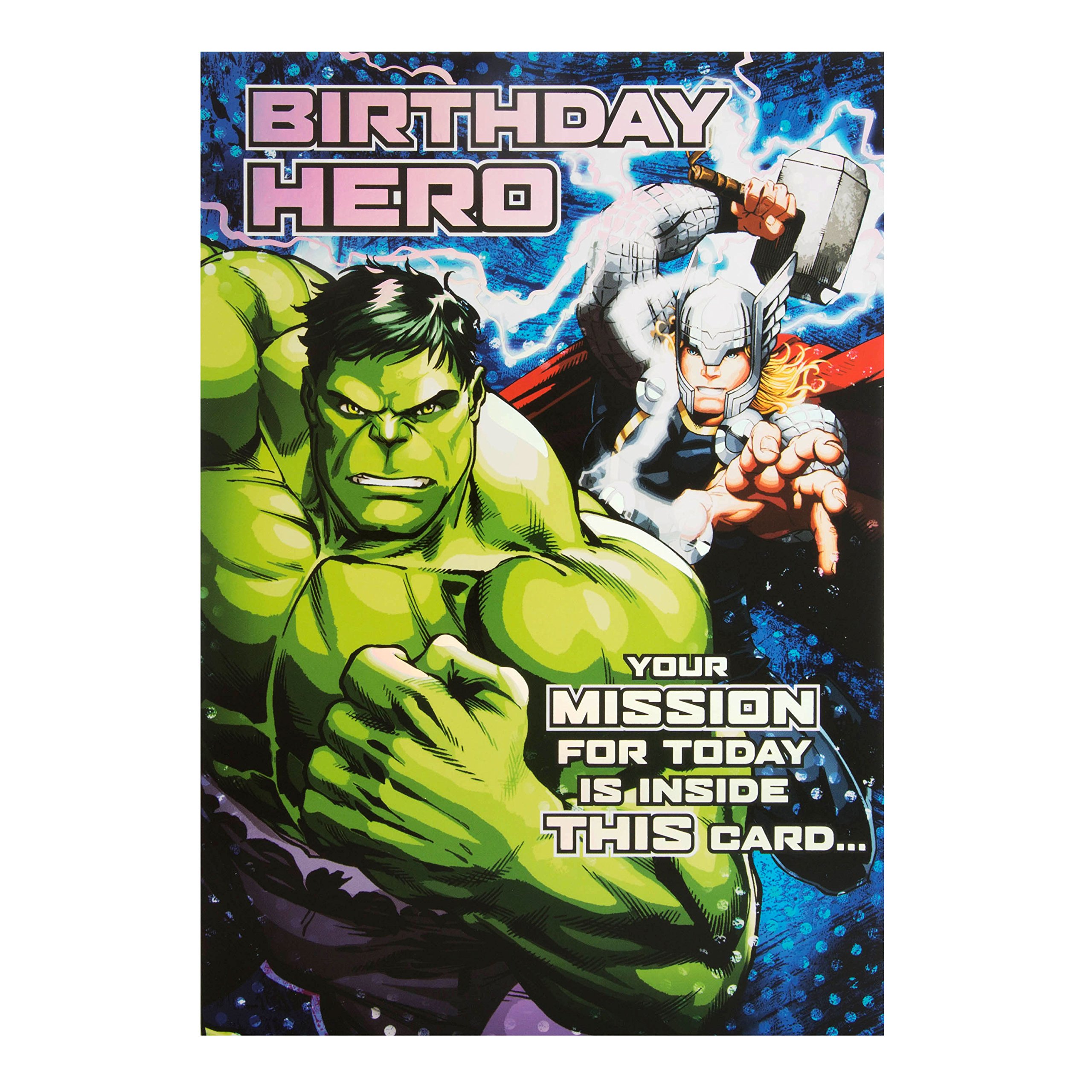 Hallmark Marvel Birthday Card 'Hero' - Medium [Old Model]