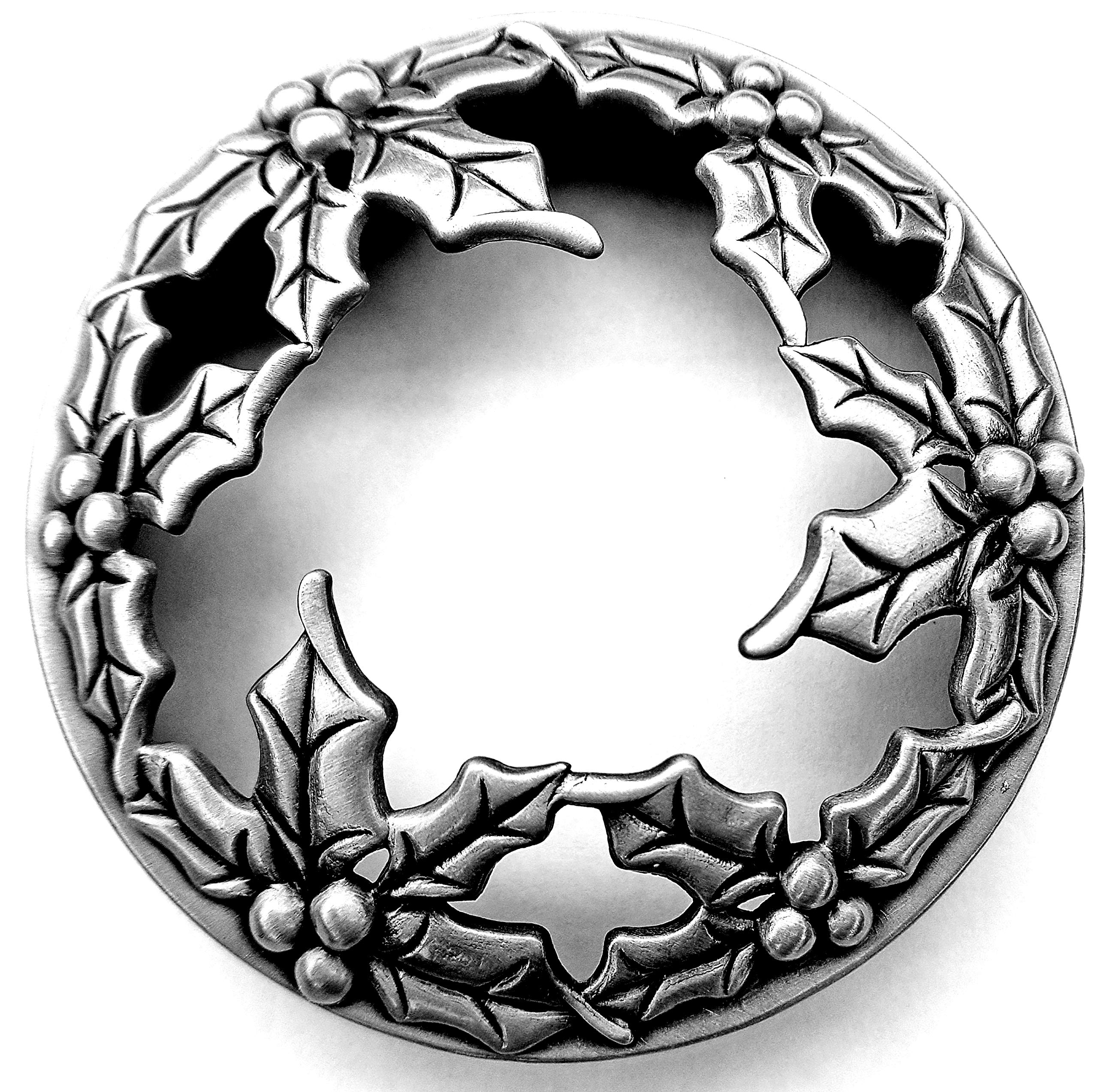 Wakehurst Candle Toppers & Lids - Jar Candle Accessories with Holly Leaves Shades