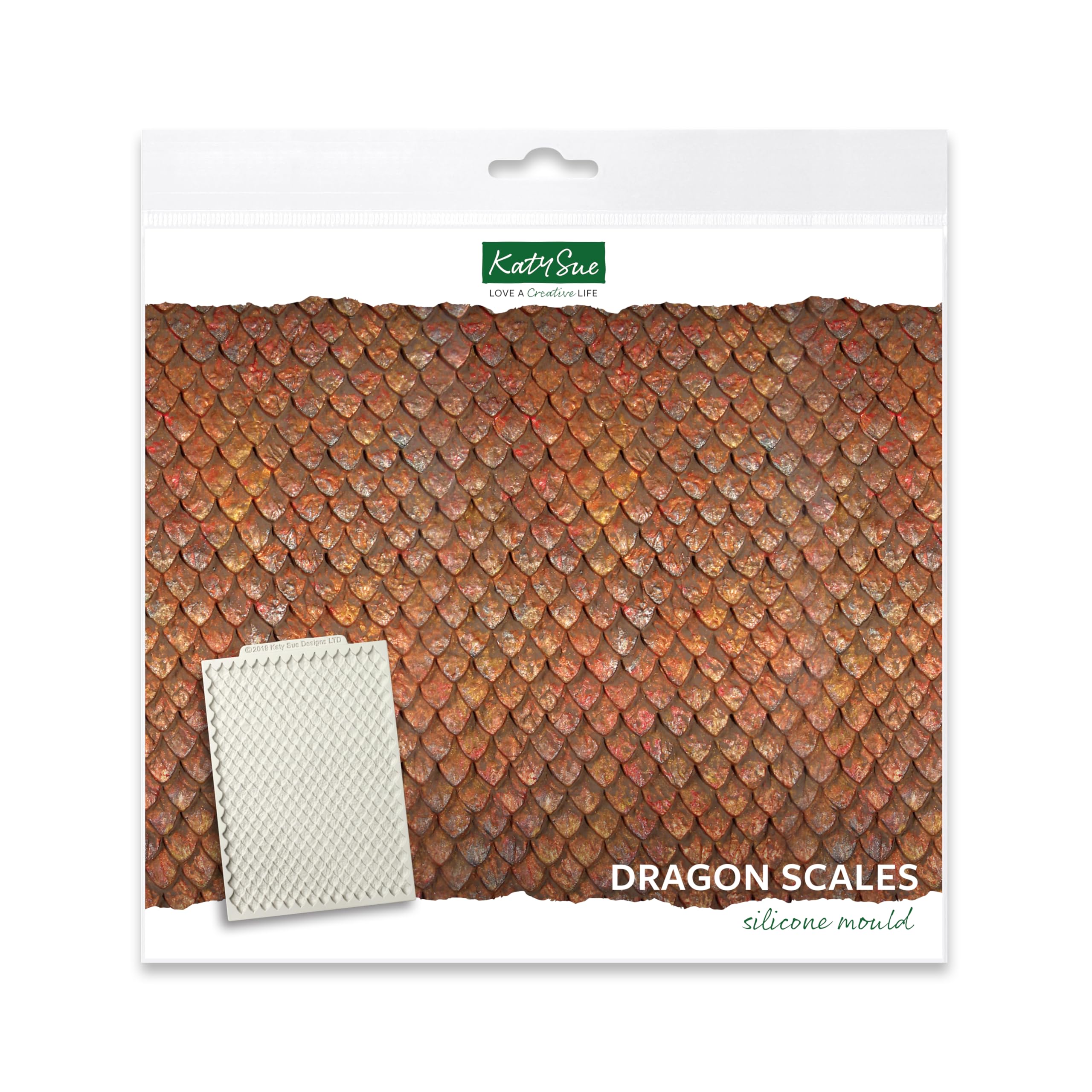 Katy Sue Dinosaur/Dragon Scales Silicone Mould for Cake Decorating & Crafts